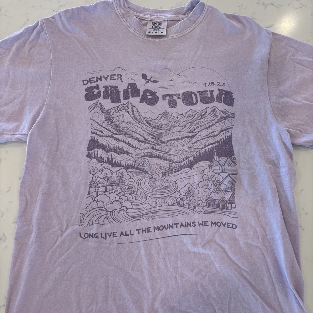 Taylor Swift Merch The Eras Tour Denver, CO 7/15/2023 SZ MED Light Purple Rare
